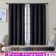 Blackout Curtains Panels Light Blocking Energy Saving Privacy Drapes Easy Care