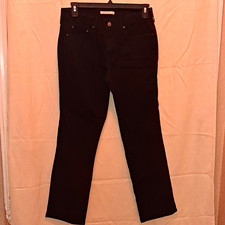 Levi's 505 Men's Straight Fit Black Denim Jeans Dark Wash 5-Pocket Mid Rise