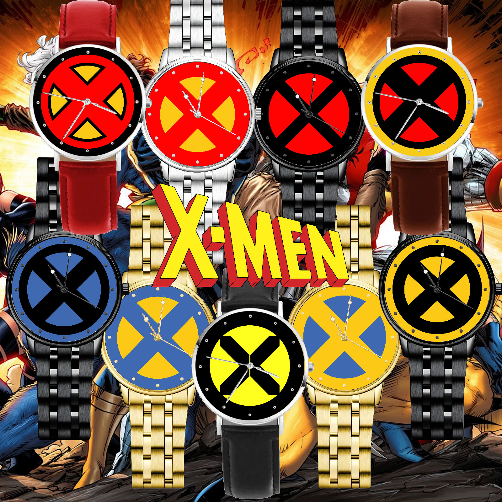 Colección Reloj X-Men Símbolo Multicolor