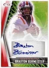 2022 Sage - Autograph Auto Red - Braxton Burmeister Virginia Tech #A-BB2