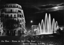 ITALY SAN REMO FOUNTAIN LIGHT NIGHT