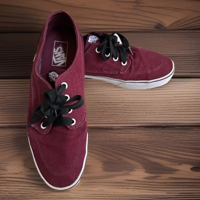 Vans Classic Red Label  Mens  Canvas Low Top Skateboard Sneaker Red/maroon Sz 10