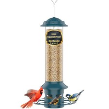 Metal Squirrel Proof Bird Feeders for Outdoors Hanging 4.0 LB Large Capacity,...