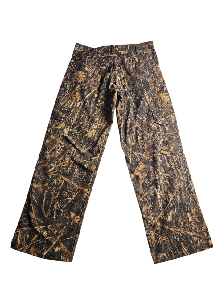 Vtg True Timber Woodland Camo Cargo Hunting Pants Boy 16 Husky 34x30 Outdoors  - Image 3 of 4