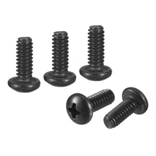 #10-24x1/2" Pan Head Machine Screws - 50pcs - 304 Stainless Steel -Black