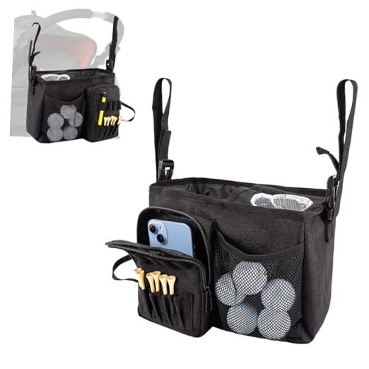 Golf Push Cart Bag Organizer, Golf Cart Accessories Organizer – Insulated Cup 