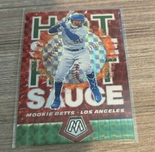 2021 Panini Mosaic Baseball Mookie Betts Green Prizm Hot Sauce #HS4