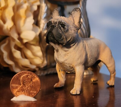 Non-Breyer Custom CM French Bull Terrier Farm Dollhouse Model Railroad Dog Pup