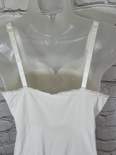 Vestido completo vintage Shadowline de nailon blanco puro con encaje talla 34 pequeño/mediano - Imagen 5 de 7