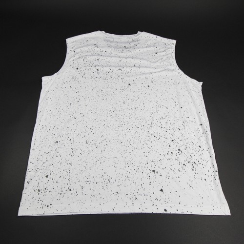Sport-Tek Sleeveless Shirt Men's White/Dark Gray New without Tags - Picture 2 of 5