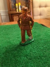 VINTAGE BARCLAY TOY SOLDIER ON CRUTCHES."MINTY" COND. SAME DAY SHIPPING