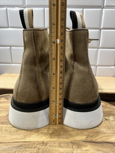 Hugo Boss Men's Rainard Boots Light Beige Lace-Up Suede Shoes Size 46 EU 13 US - Picture 8 of 12