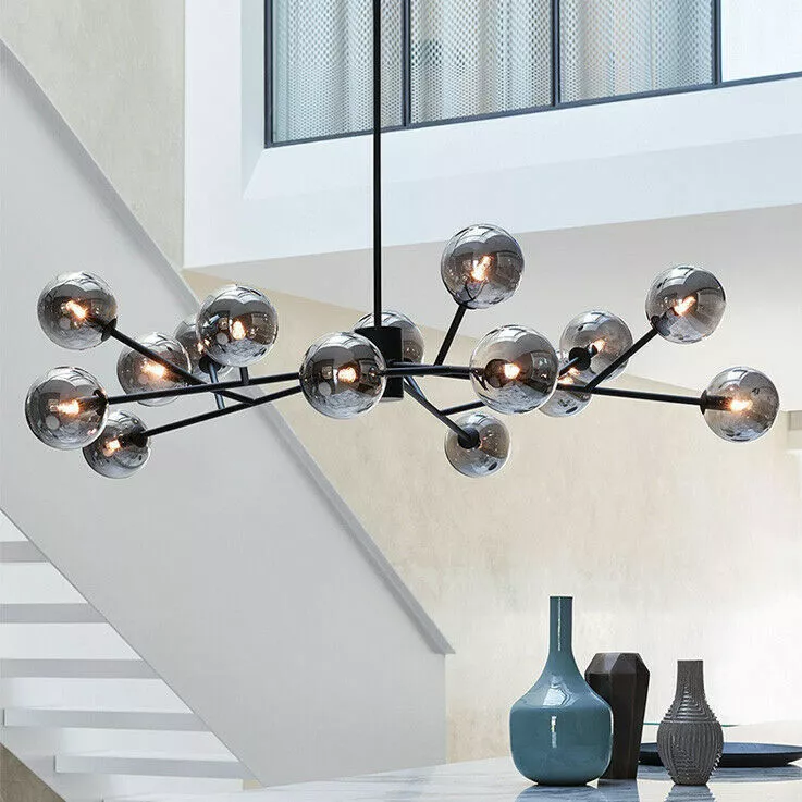 Modern 15 Lights Glass Bubble Chandelier Pendant Lamp Ceiling