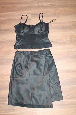 Comma Damen Anzug TOP und Rock Gr. 36 petrol/braun w.NEU!!
