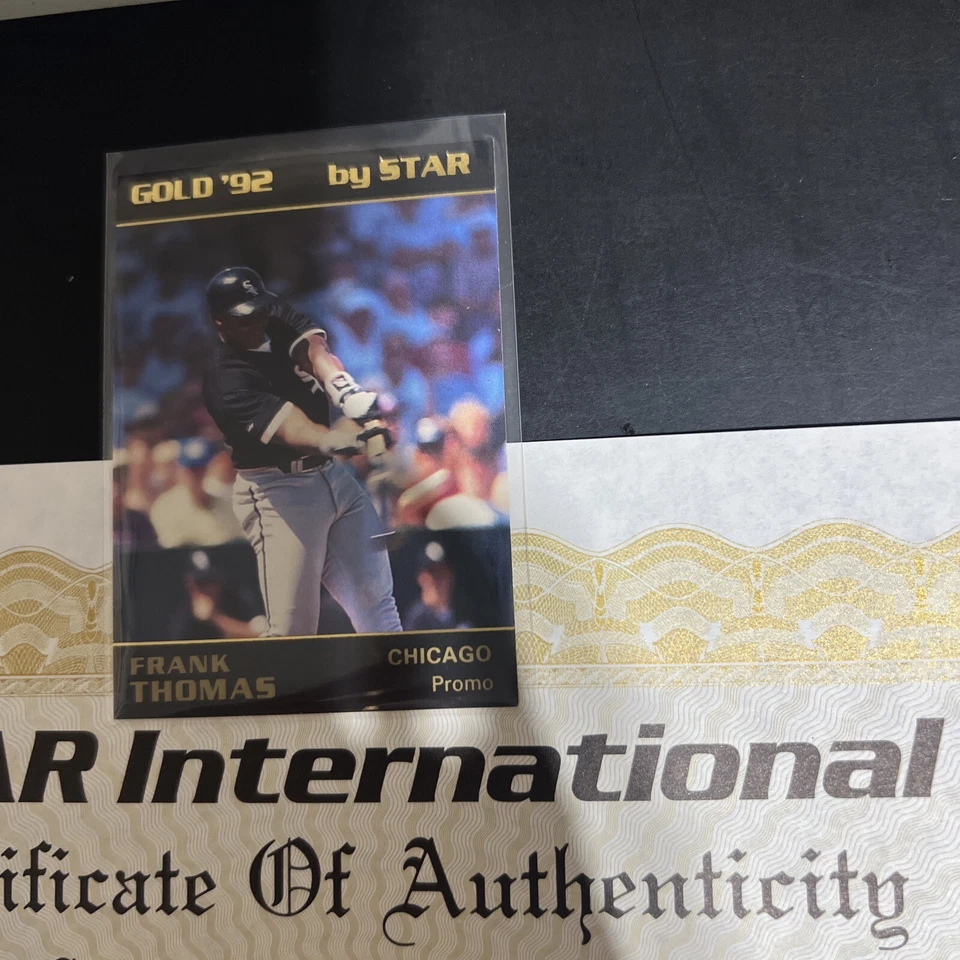 🔥1992 STAR CO. GOLD FRANK THOMAS SET ONLY 150 SETS W/Promo/Cert💥EBAY POP 1 - Image 4 of 4