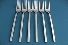 6 Dinner Forks Villeroy & Boch NEW WAVE 18/10 Stainless Indonesia NEW 8"
