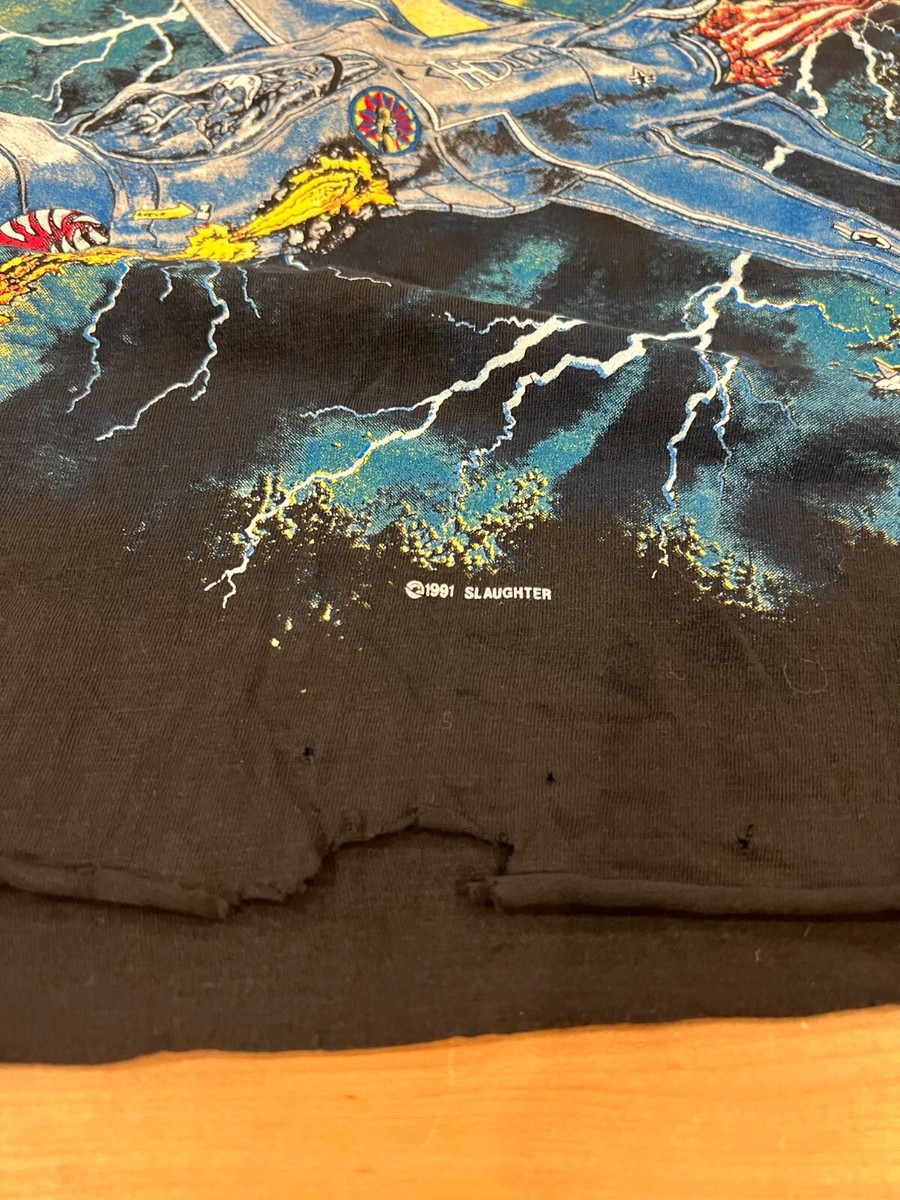 Rare VTG 1991 Slaughter Tour T-shirt Jet 