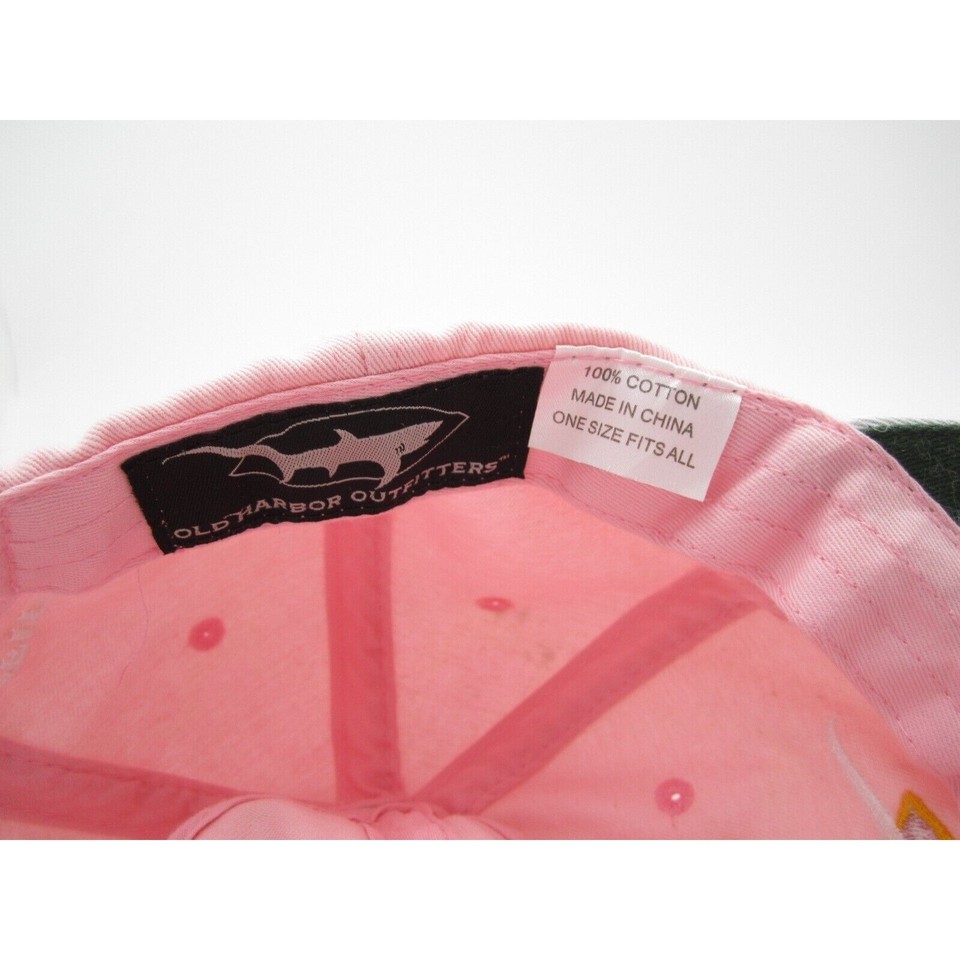 Women Old Harbor Outfitters Cotton Pink Embroidered Shark Baseball Hat