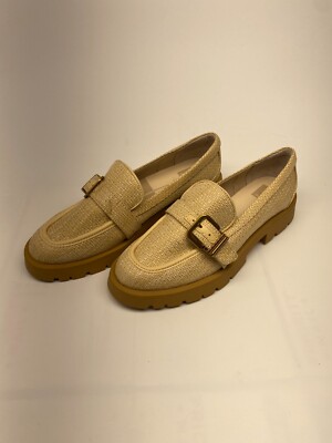 Dolce Vita Womens Ericka Raffia Buckle Loafer Sz 9