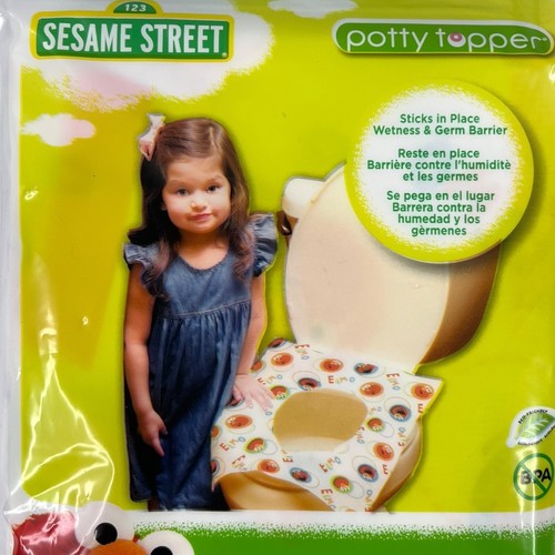 Paquete de 2 (20 piezas) fundas de asiento de inodoro público desechables Sesame Street Elmo para niños - Imagen 6 de 16