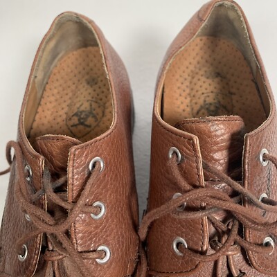Ariat Leather Oxford Western Shoes Women display picture 1