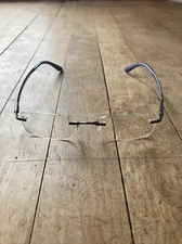 Silhouette 7548 6050 Purple 18-50 Rimless Mens Eyeglasses Frames Austria