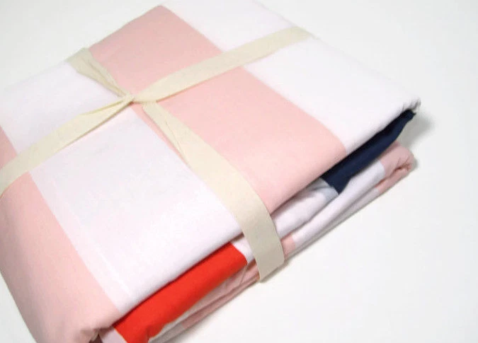 Funda nórdica West Elm naranja rubor azul preparación rayas varios colores king 2 euros farsa Foto 2 de 4