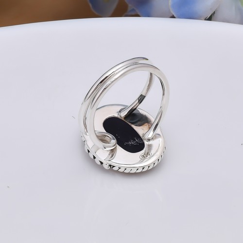 Black Onyx Gemstone 925 Sterling Silver Jewelry Ring All Size, Birthday Gift - Picture 4 of 4