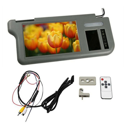 7Inch Car Left Right Sun Visor Rear View Mirror Screen Monitor 2 Channel Video - Picture 7 of 16
