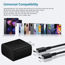 Universal 45W Fast Charging Type C Wall Charger Cable For Samsung Galaxy Phone