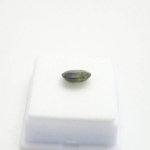 Tri-Color Sapphire Blue/Green/Yellow Oval - 4.53ct 11.6x8.9mm Loose Gemstone - Foto 9 di 10