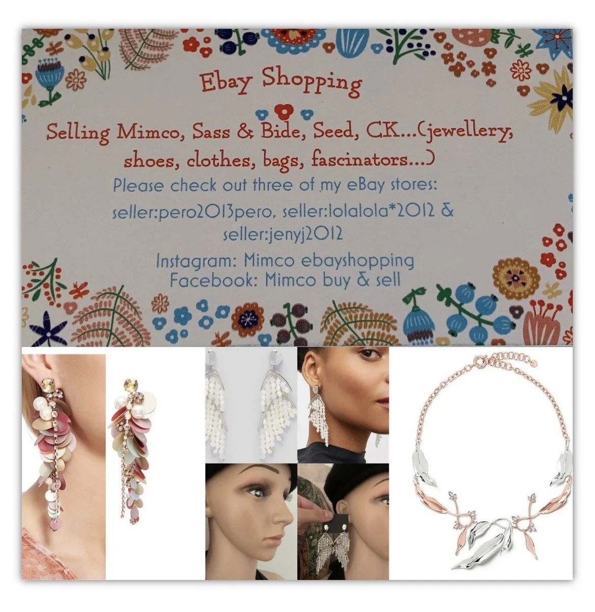 Mimco New Splendid Pave Lagoon Hoop Stud Earrings Dust