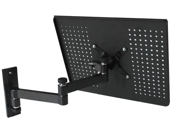 Laptop Wand Halterung schwenkbar neigbar mit Notebook Tablet PC Ablage schwarz - Bild 3 von 4