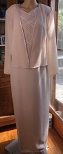 Patra Beige Mother Of Bride Dress Two Piece Long Sleeve Embellished Neckline12