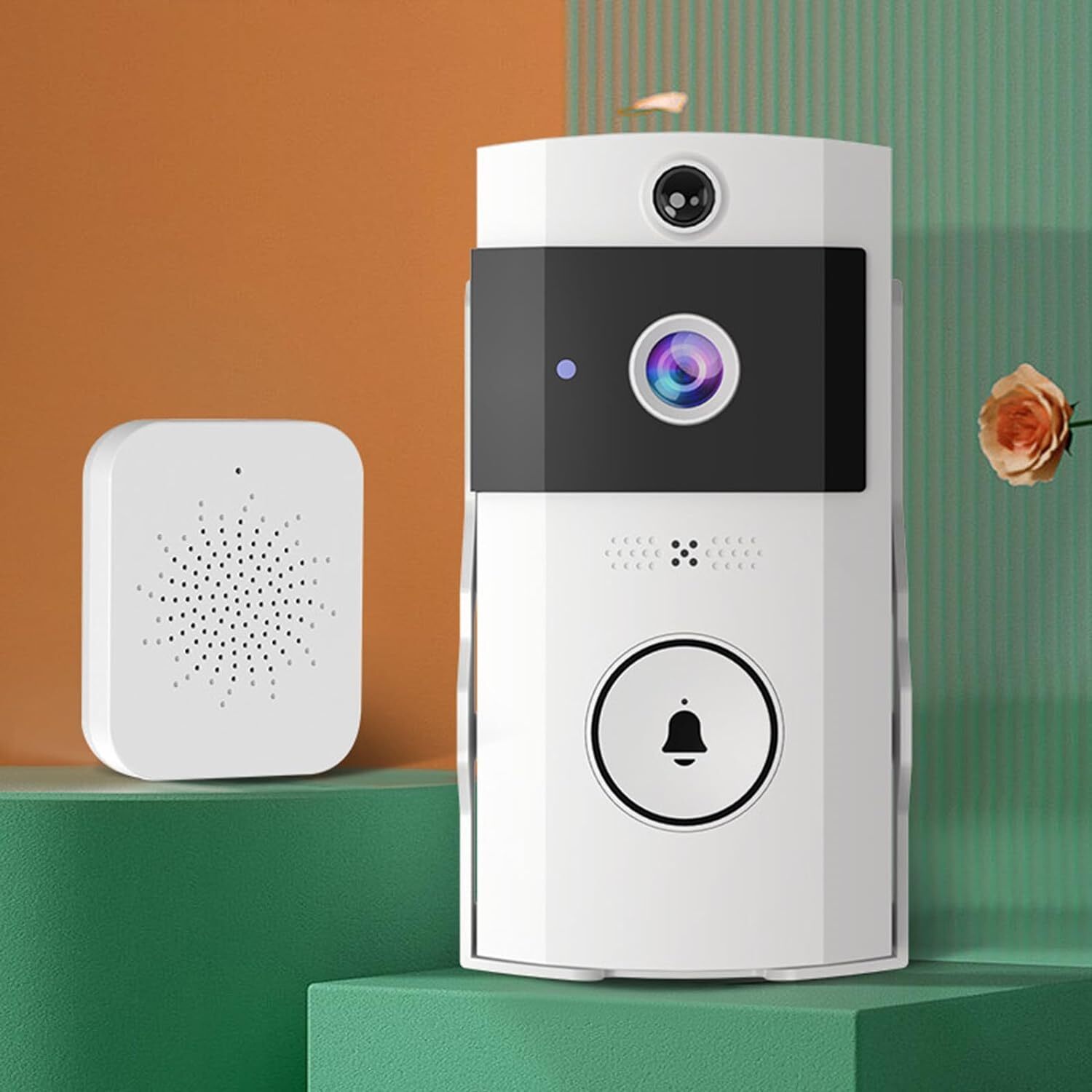 Smart WiFi Video Doorbell with Intercom Chime for Home Security  -image