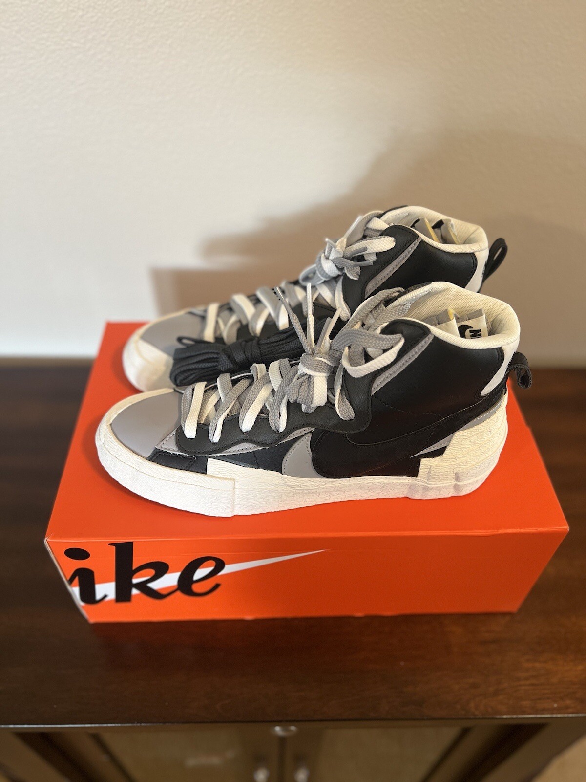SACAI X NIKE Taglia 11 Nike Sacai x blazer nero medio grigio