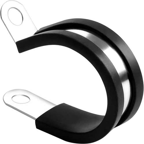 12 Pack 1-1/2 Inch Cable Clamps Rubber Cushioned Insulated Clamp 304 Stainless - Picture 8 of 12