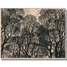 Wood Rubber Stamp, TREE BACKGROUND, Woods, Nature, Trees, Winter,Forest,Bird,Sky
