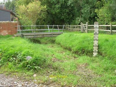 Photo 6x4 Footbridge and depth post at Pillerton Hersey ford  c2010