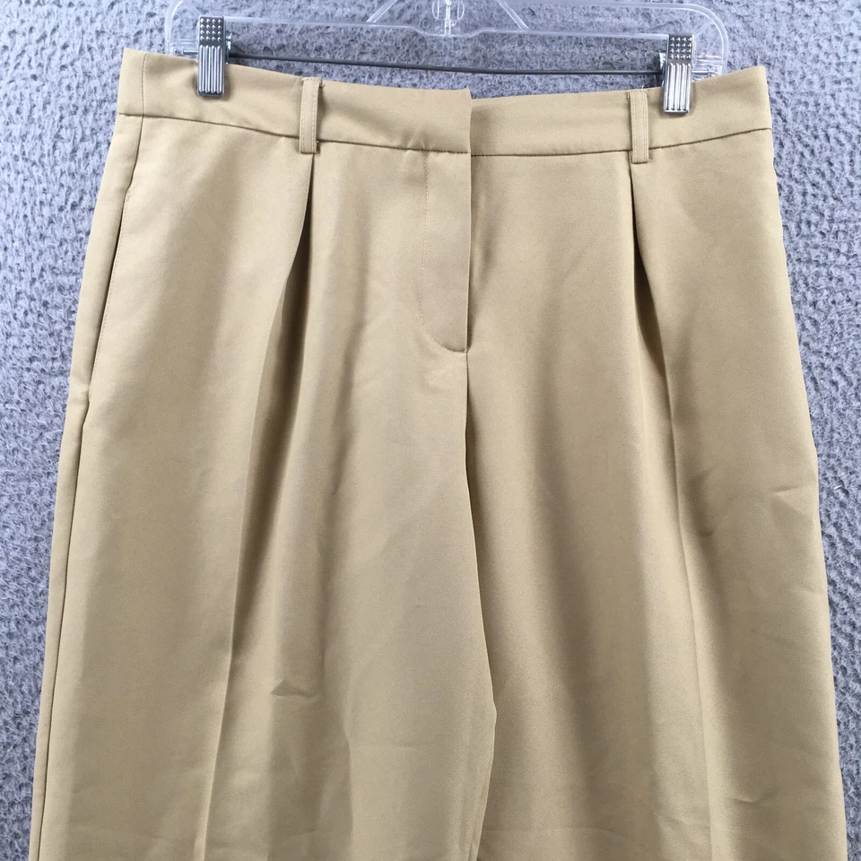 Pantalón de vestir para mujer Asos Petite 8 (actual 32X29) beige tiro alto plisado Foto 2 de 4