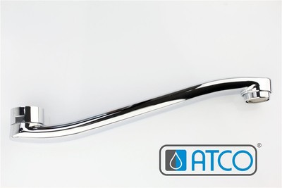 S-Auslauf aufsteigend Schwenkauslauf Wandarmatur chrom 3/4'' - alle Längen -