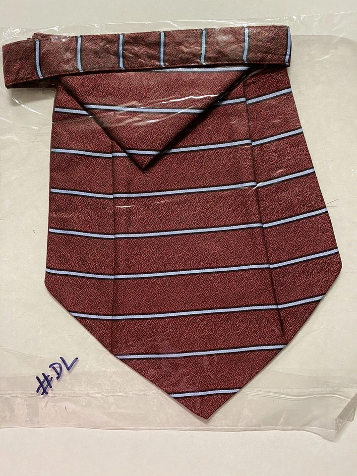 NEW MERLOT blue Men Silk Cravat+POCKET SQUARE Scarf Ascot Tie PARTY-PRE STITCHED - Image 2 of 4