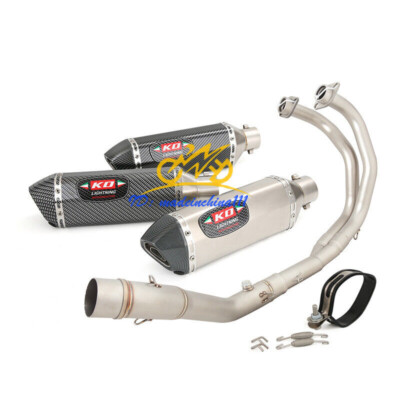 For Yamaha YZF R3 2015-2024 MT-03 Whole Exhaust System Front Pipe 370mm Mufflers