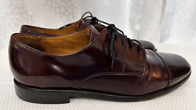 Cole Haan City Mens Burgundy Leather Cap Toe Derby Shoes C8331 Size 9.5 D s-l400.jpg main image 4
