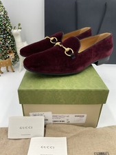 Men’s Gucci horse Bit Burgundy velvet dress loafers size 10  fits 11 US