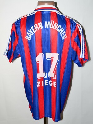 BAYERN MUNCHEN 1995/1997 HOME FOOTBALL SHIRT ADIDAS #17 ZIEGE SIZE XL ADULT