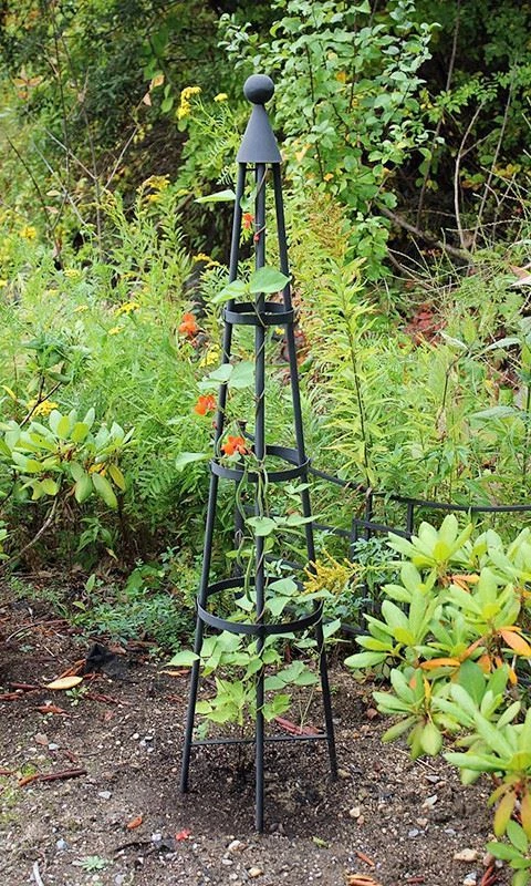 Obelisco de jardín Achla, gris, 84,5" Foto 2 de 4