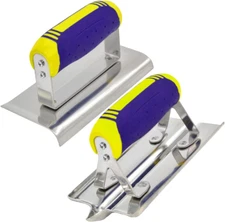Concrete Tools Set Stainless Steel Concrete Hand Edger (6" X 3", 1/2"R)