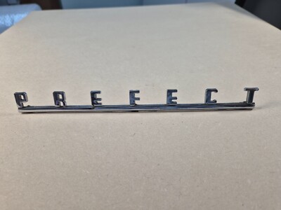 ford prefect chrome badge emblem motif body nameplate anglia
