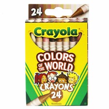 2 Crayola Colors of the World Crayons, 24 Count Assorted Colors, Child. New